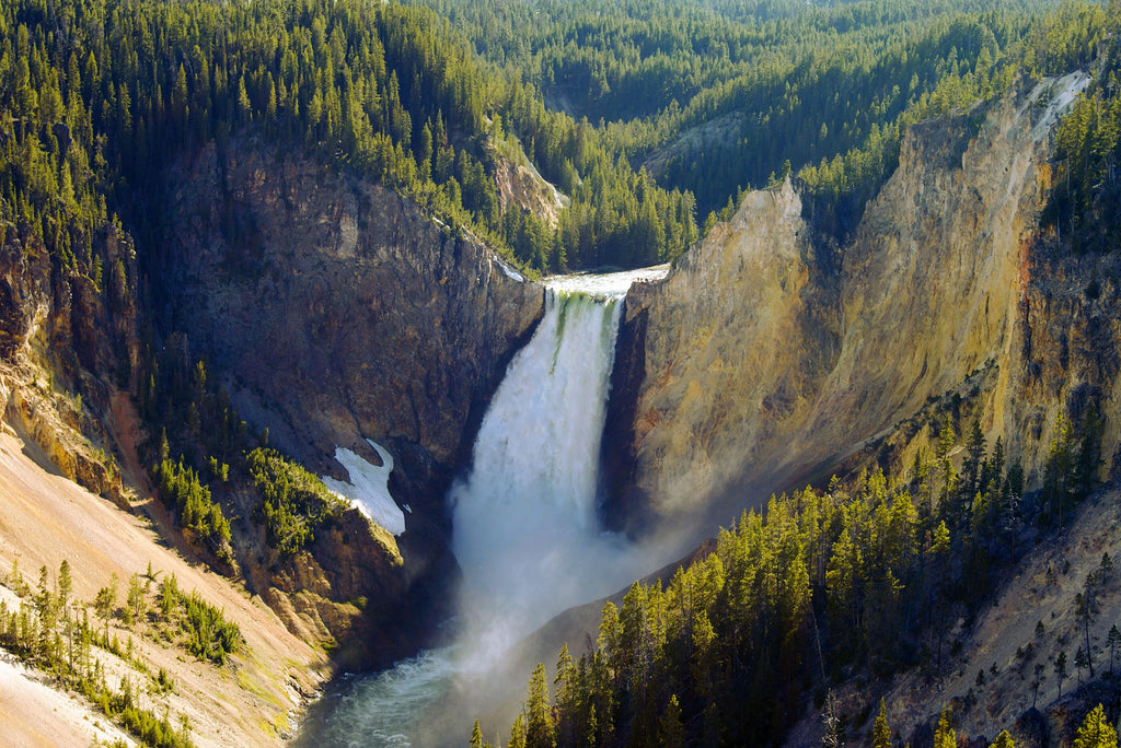 Beautiful Waterfall over the Grand Canyon of the Yellowstone.