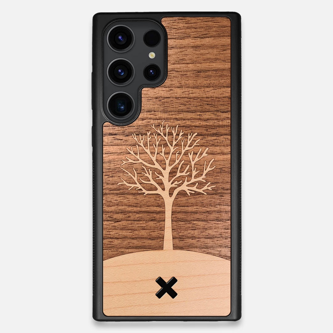 Tree of Life | Handmade Maple & Walnut Wood Galaxy S23 Ultra Case by Keyway