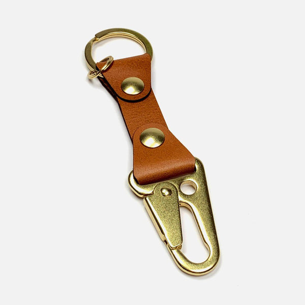 Sling Clip Leather Key Chain - Whiskey