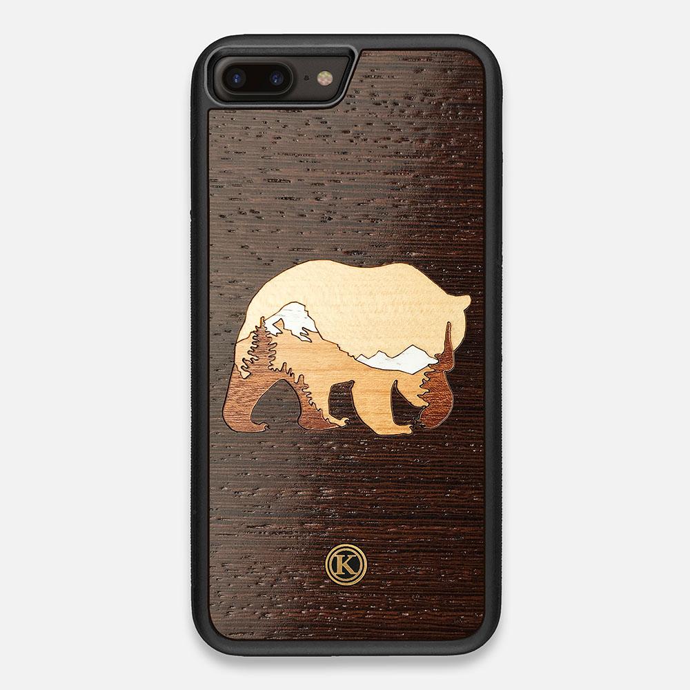 Front view of the Bear Mountain Wood iPhone 7/8 Plus Case by Keyway Designs