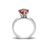 Simply Perfect - A Stunning Garnet Tone 3.87 CT. Eq. CZ and Stainless Steel Engagement Ring 3.87 CT. Eq.