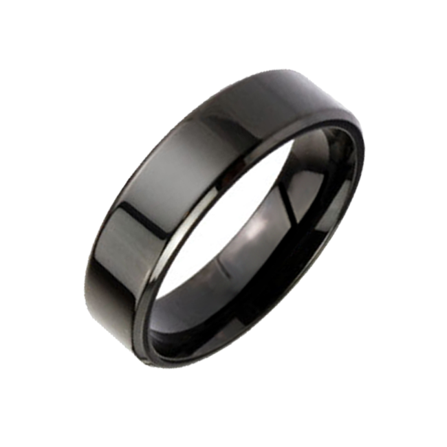 Vermoorden Christchurch Toezicht houden Smooth Silhouette 6mm - Beveled Edge Black IP Stainless Steel Ring | Blue  Steel Jewelry, featuring Stainless Steel, Tungsten and Titanium Jewelry