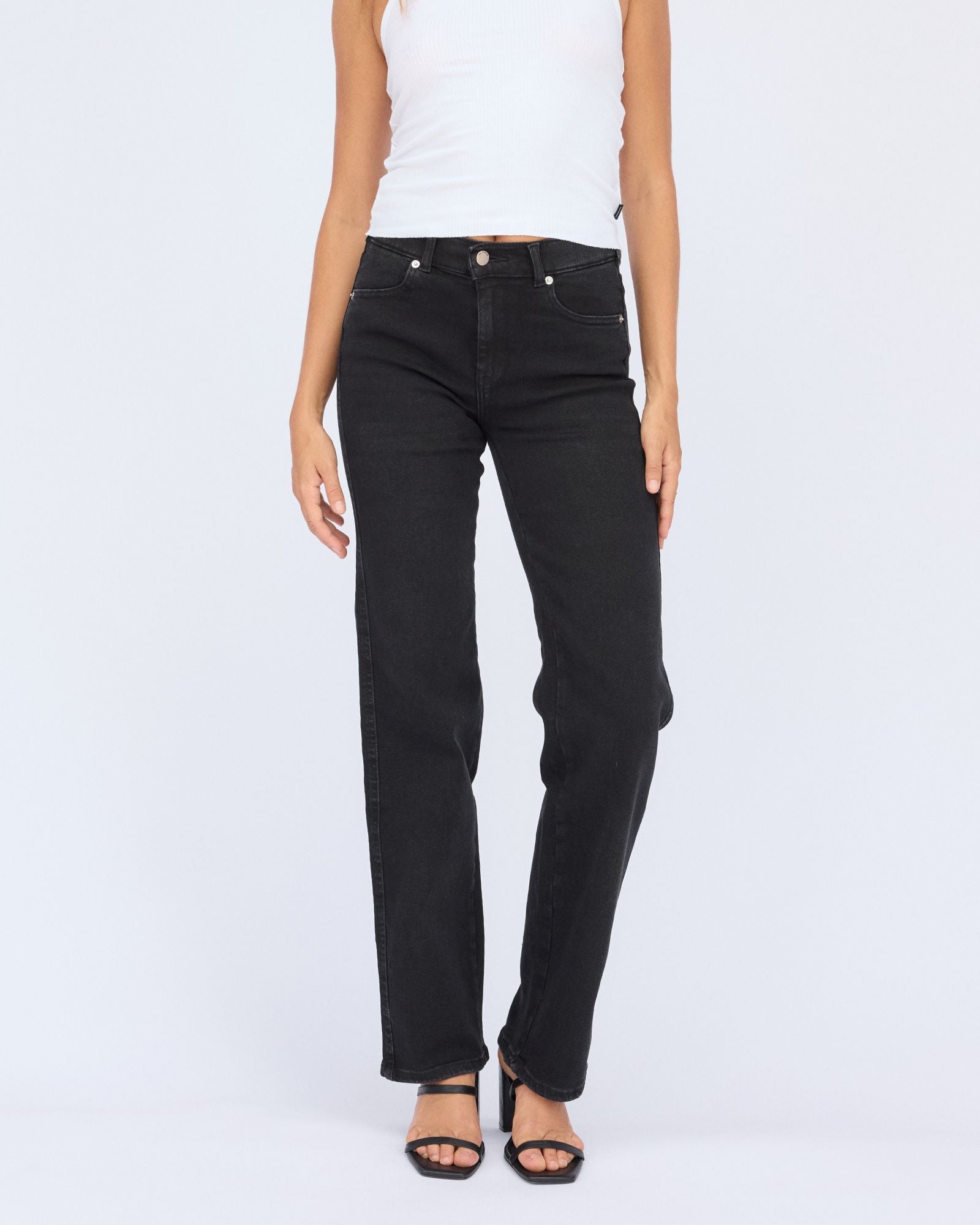 Image of Lexy Straight Jeans - Black Mist