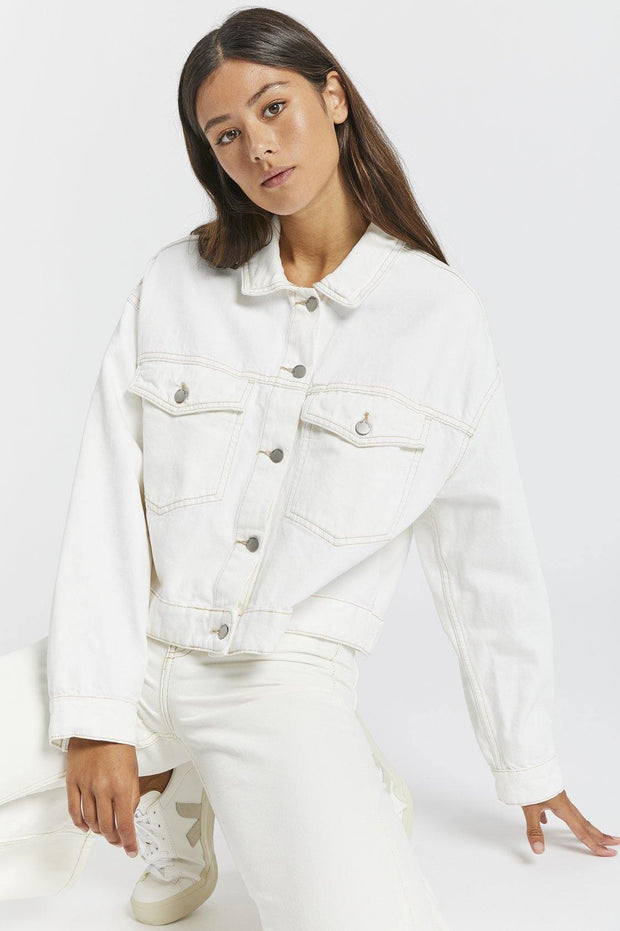 Khalila Cropped Jacket - Light Ecru