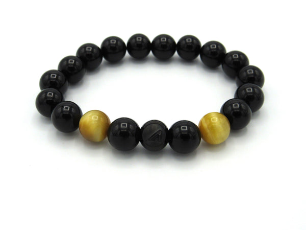 Black Ebony Wood Karungali Kattai 7MM Wrist Bracelet for Men/Women