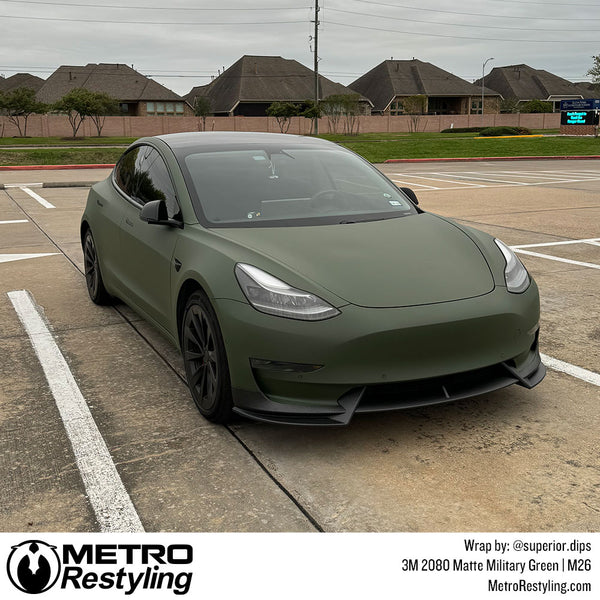 3M 2080 Matte Military Green Vinyl Wrap | M26