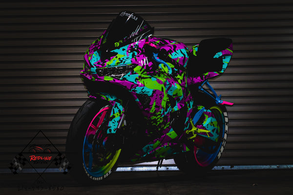 Party Popper Motorcycle Wrap