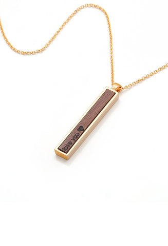 gold bar pendant - 5th anniversary gift for her