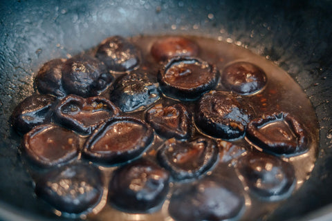 Braised Chinese Mushrooms with Cai Xin