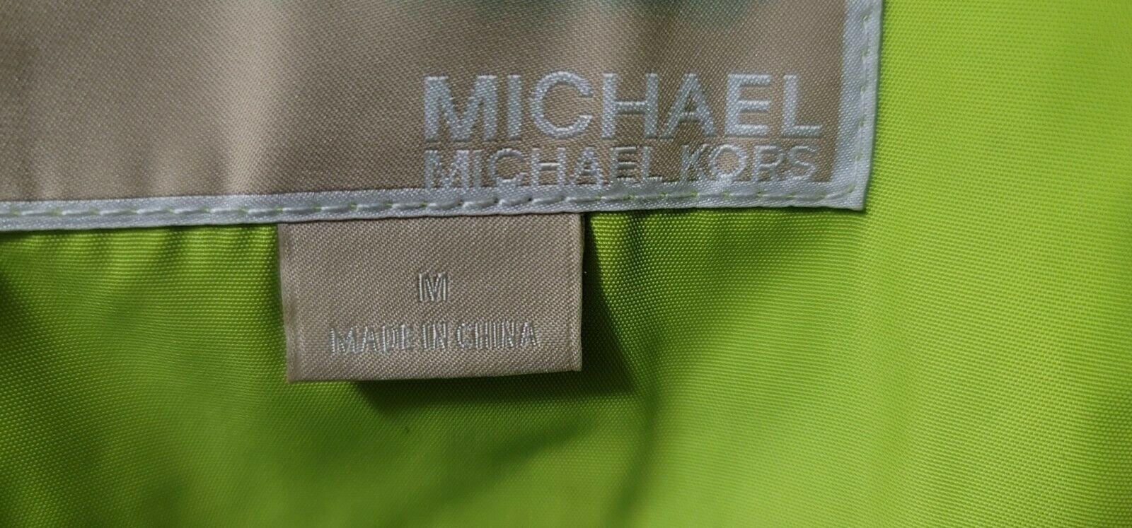 Michael Kors Hooded Windbreaker Water Resistant Neon Green Jacket Size M –  SVNYFancy