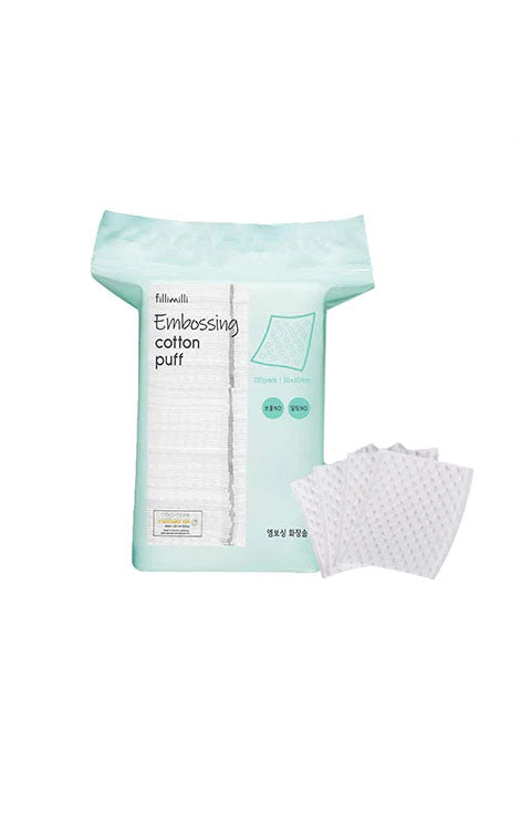 Fillimilli Embossing Cotton Puff 220 Pads Beauty Galleria