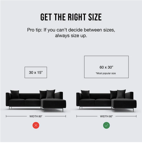 Size tips for wall posters