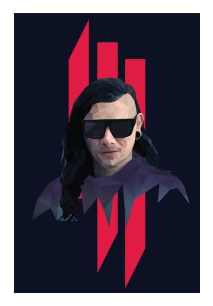 Skrillex Low Poly Wall Art Postergully Specials Buy High Quality Posters And Framed Posters 2752