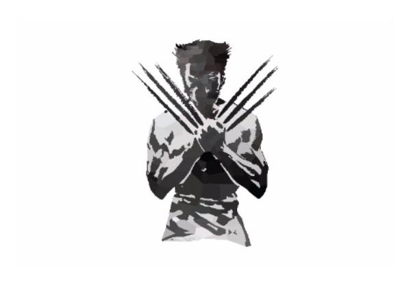Low Poly Wolverine Wall Art Postergully Specials