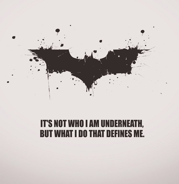 Batman Quote | What I Do Defines Me| Buy High-Quality Posters and Framed  Posters Online - All in One Place – PosterGully