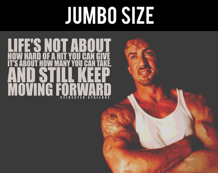 Poster Online Shopping India | Sylvester Stallone Quote | Keep Moving