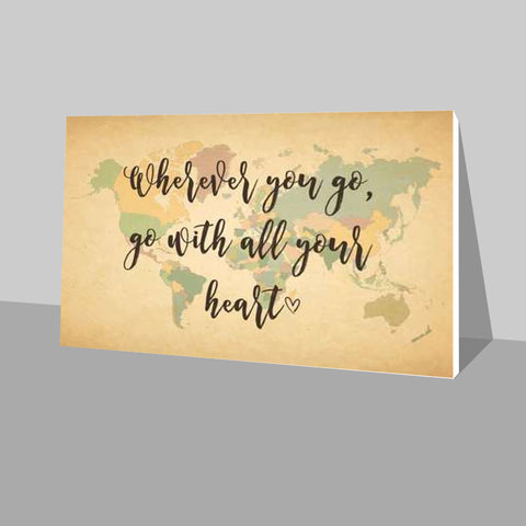 World Map With Text Quotes Stick Ons Artist Inderpreet Singh