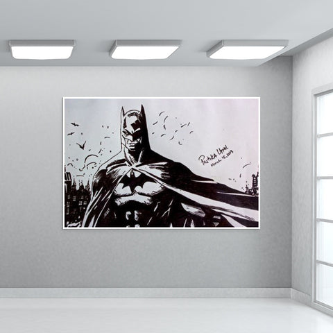 The Dark Knight Batman ink drawing Wall Art| Buy High-Quality Posters and  Framed Posters Online - All in One Place – PosterGully