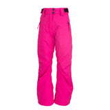 Hot beetroot pink ski pants for girls with Rehall brand logo on lower leg with side zips