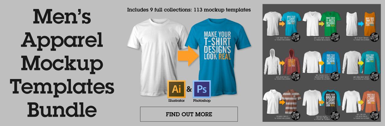 Men's Apparel Mockup Templates Bundle