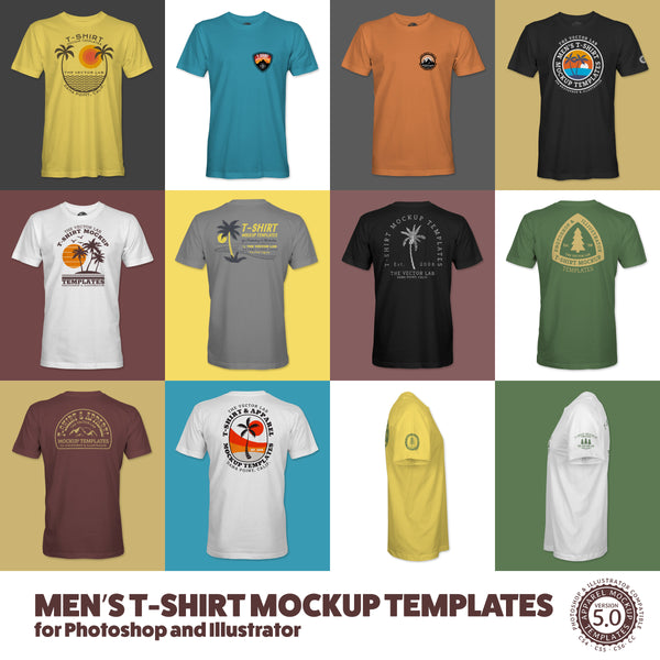 Download Men S T Shirt Mockup Templates Thevectorlab
