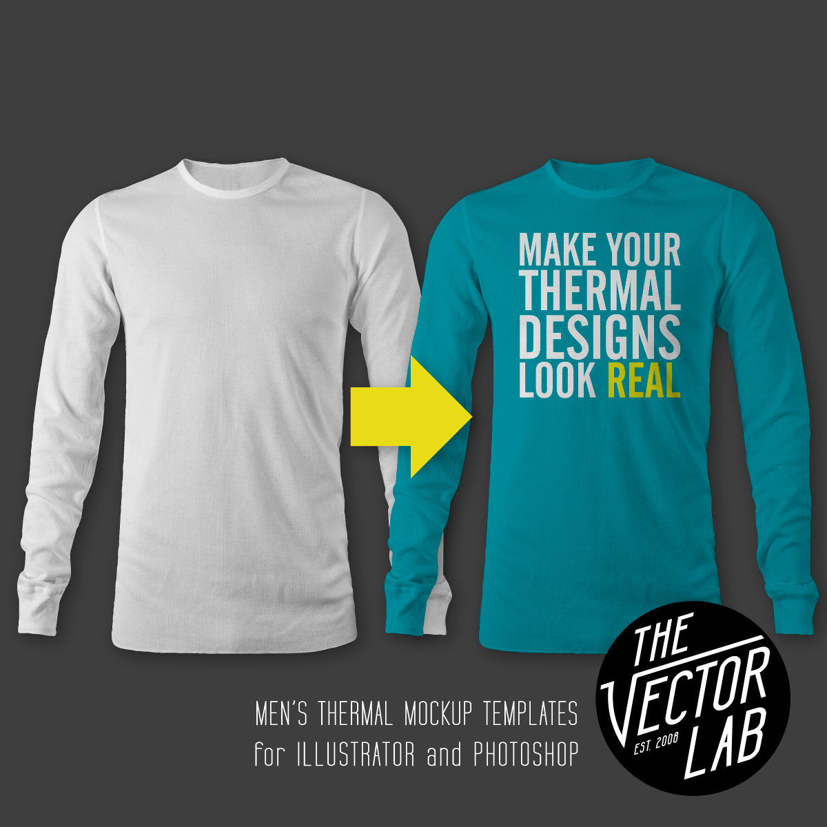 Men S Thermal Mockup Templates Thevectorlab
