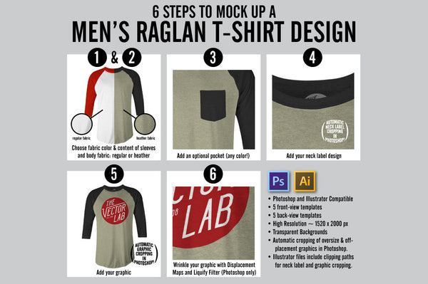 Download Men S Raglan T Shirt Mockup Templates Thevectorlab