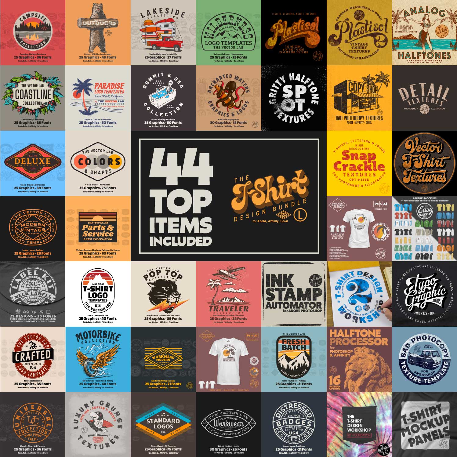 Big T-Shirt Design Bundles - TheVectorLab