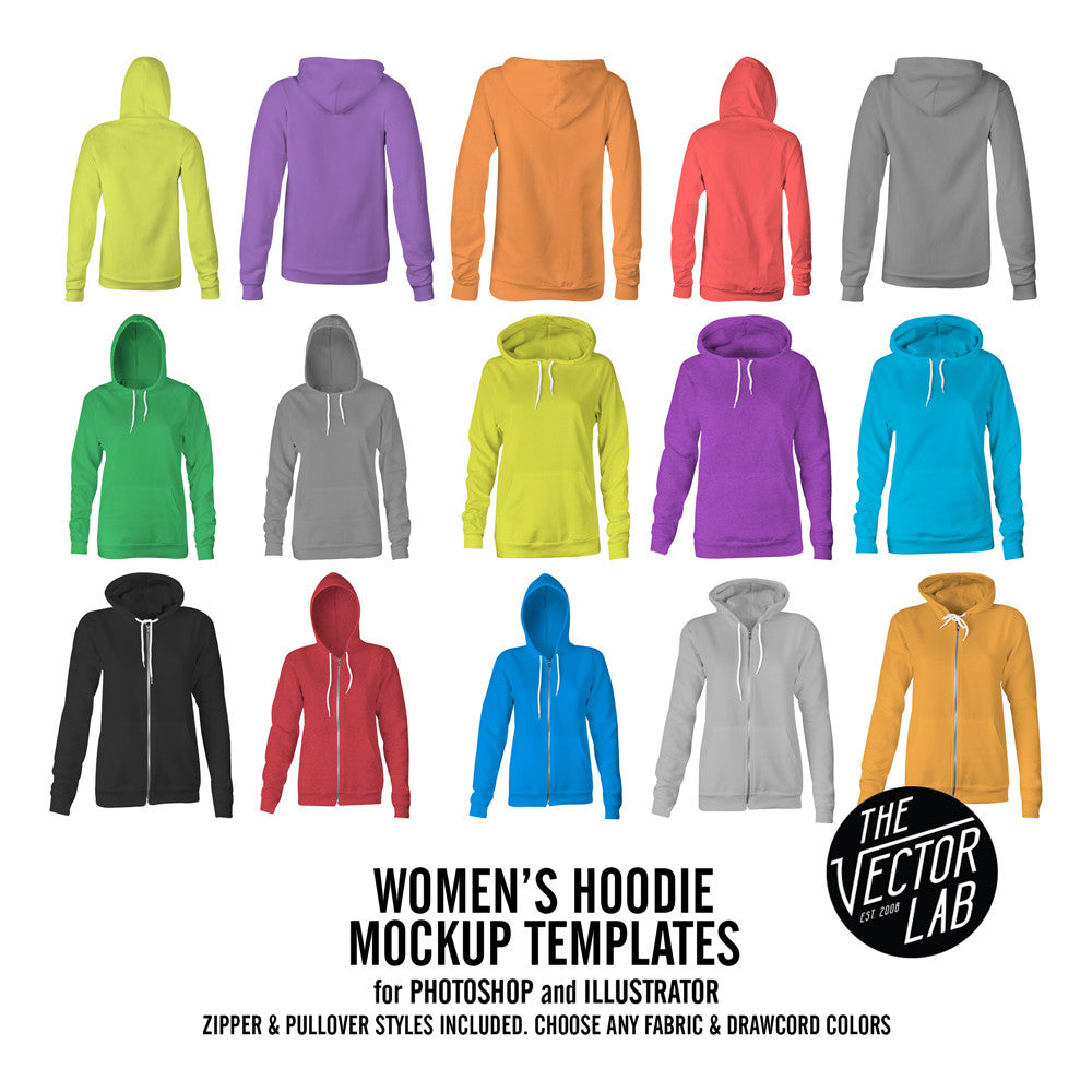 Women's Hoodie Mockup Templates - TheVectorLab