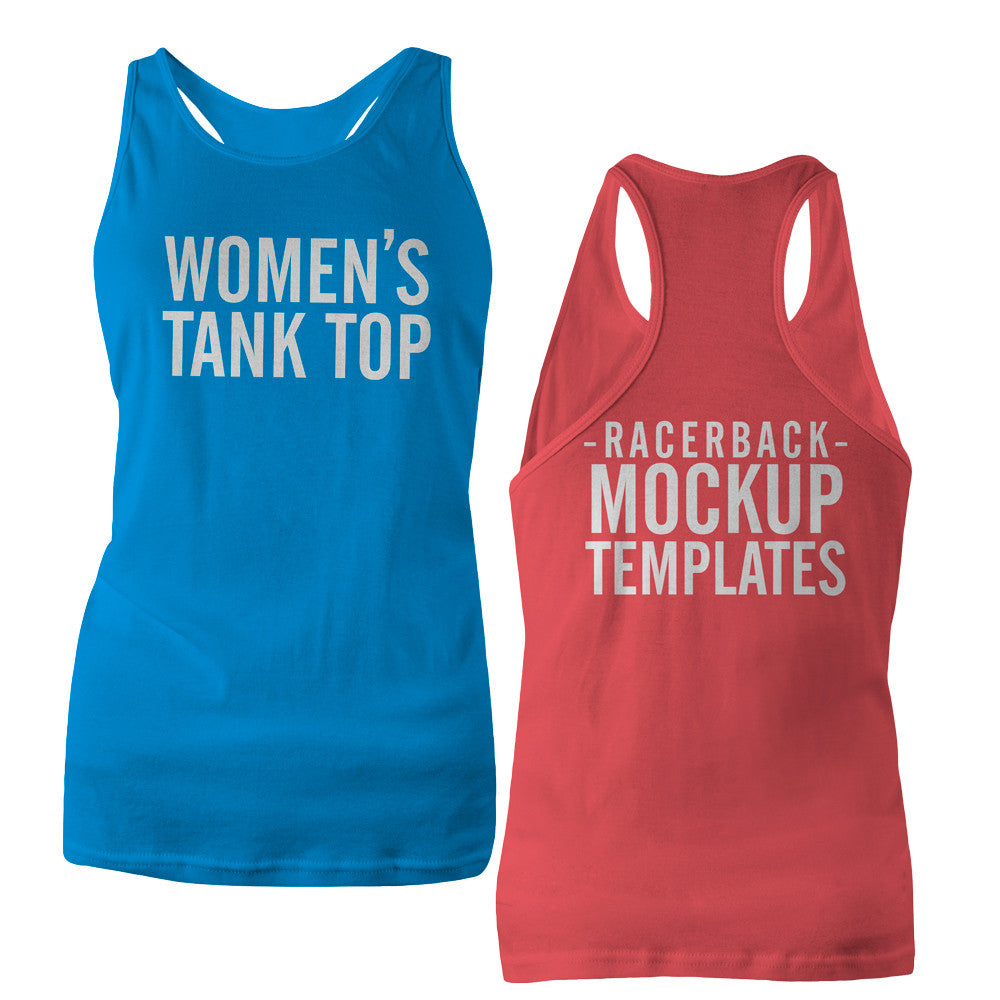 Women's Racerback Tank Top Mockup Templates - TheVectorLab