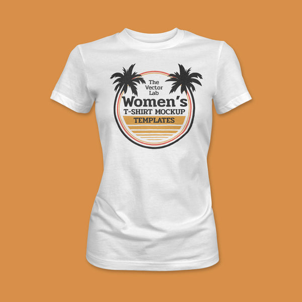 Download Women's T-Shirt Mockup Templates - TheVectorLab