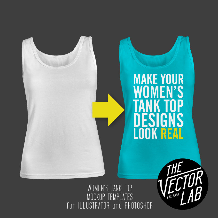 Download Women's Tank Top Mockup Templates - TheVectorLab