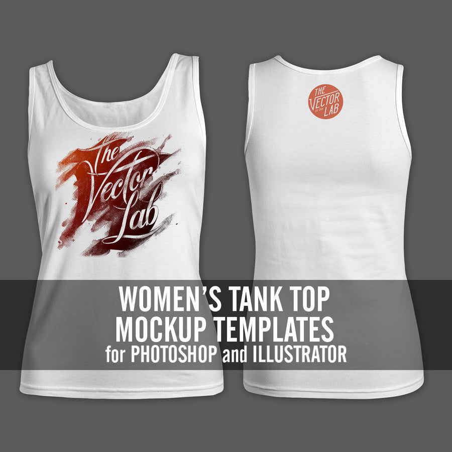 Women's Tank Top Mockup Templates - TheVectorLab