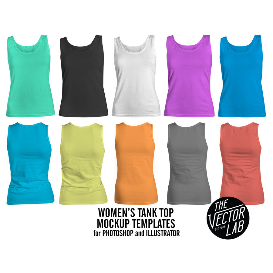 Download Women's Tank Top Mockup Templates - TheVectorLab