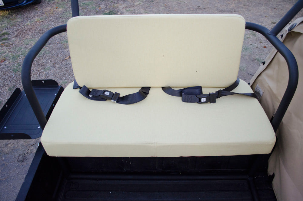 Rear metal fabricated seating on offroad vehicle