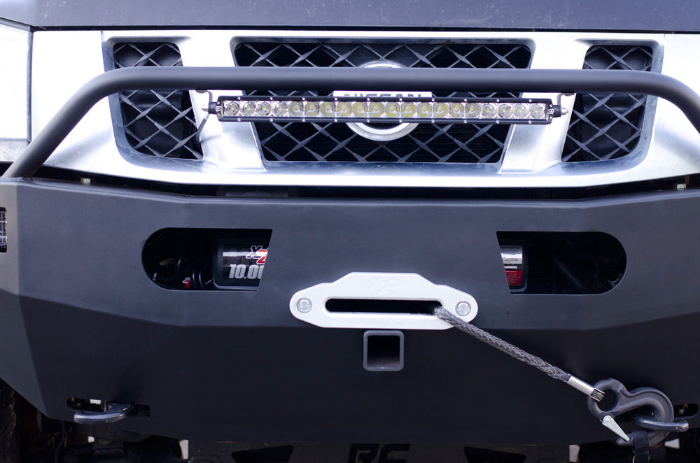 Custom Nissan Titan bumper built in winch