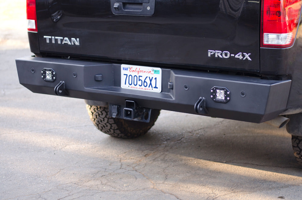 custom rear bumper nissan titan with lights and backup sensors