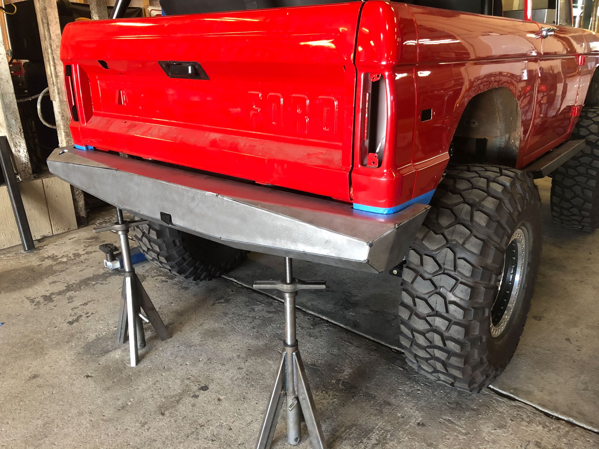 rear plated bronco bumper