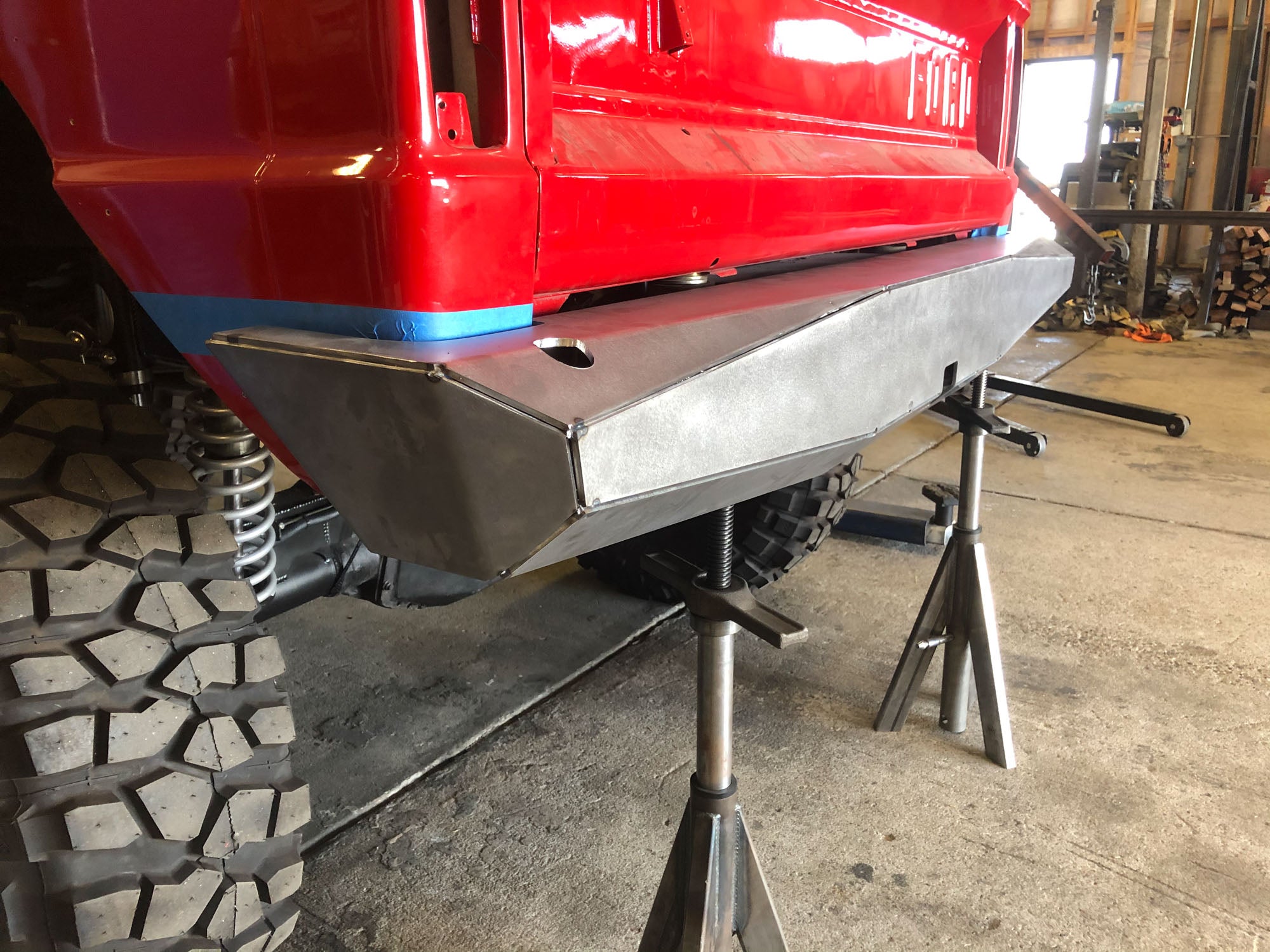rear plated bronco bumper