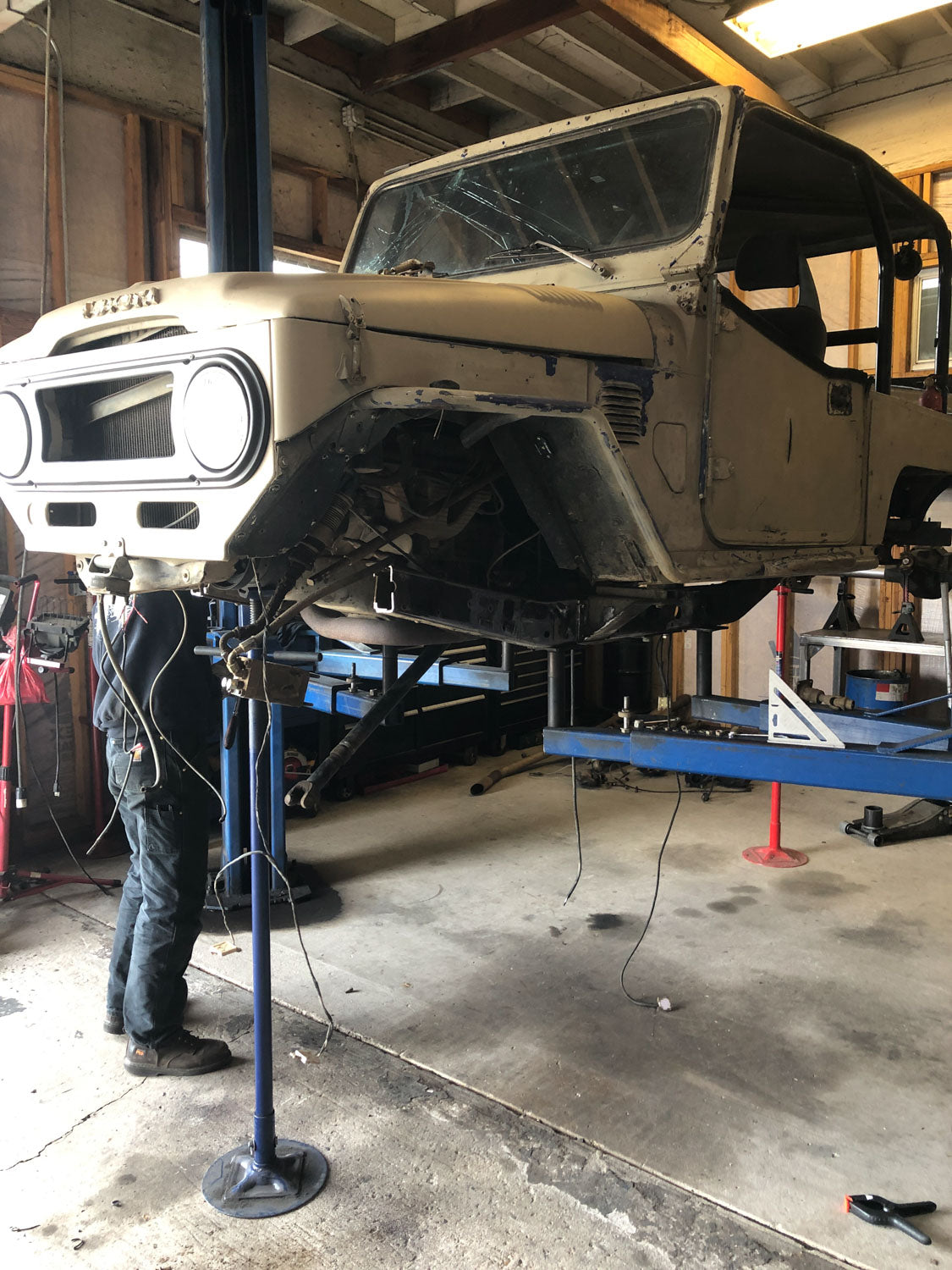 FJ40 front end build 4 link double triangulated