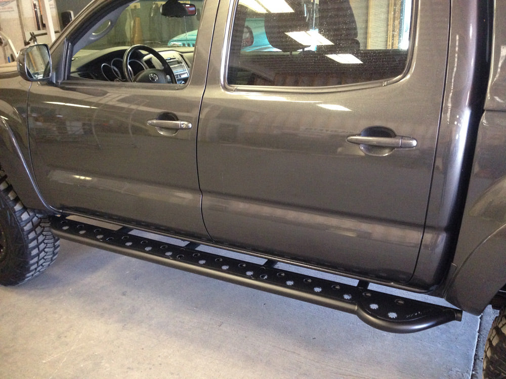 toyota tacoma sliders for snow, offroad sliders, overland sliders by rock and road