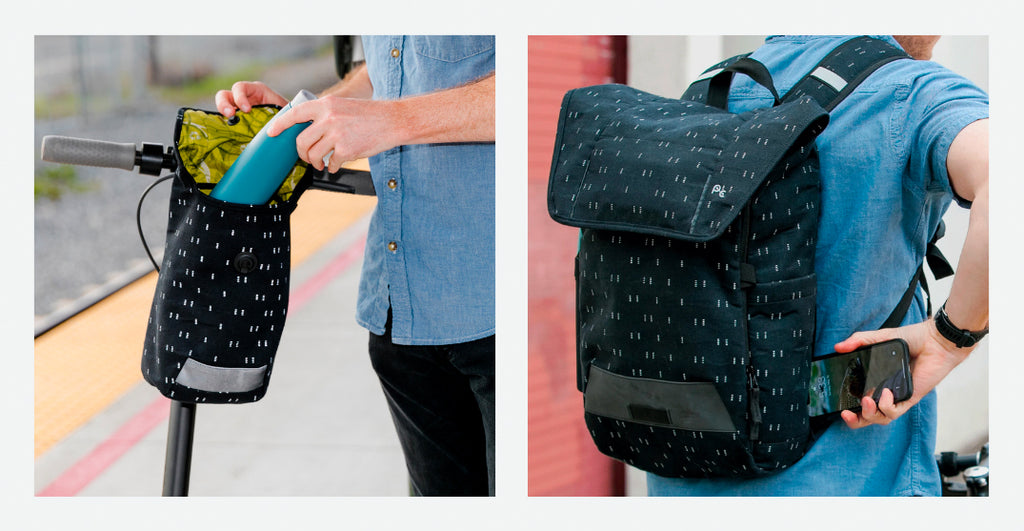 Po Campo Spica Handlebar Sling Bag and Atria Reflective Backpack