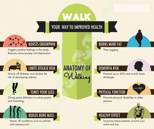 Walking Health Benefits - diagram