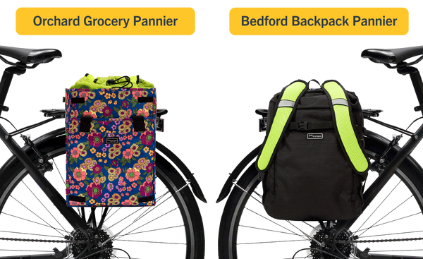 Orchard Grocery Pannier and Bedford Backpack Pannier