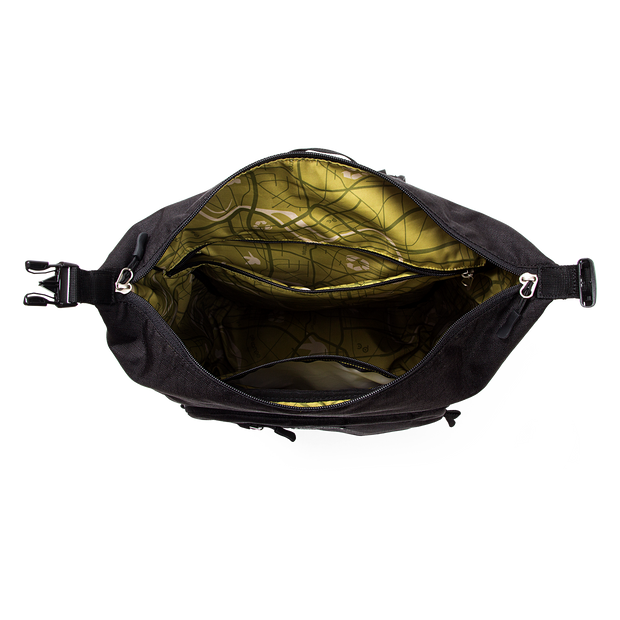 Bedford Backpack Pannier inside | color:black ripstop;