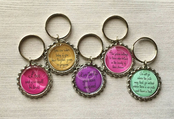 Inspirational Quotes Keychains Lulu Only Creations