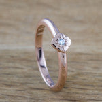 Petite Lotus Promise or Engagement ring by Era Design