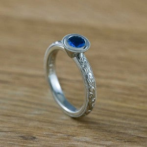 Simple Bezel Engraved - Sapphire