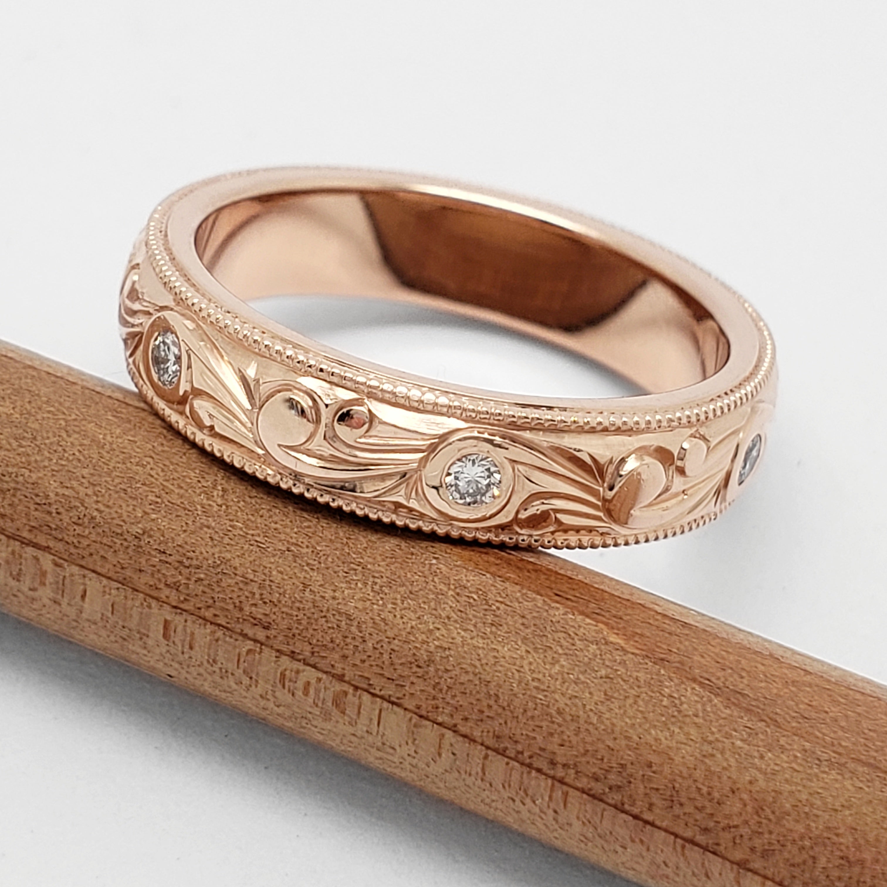 Rose Gold Diamond Wedding Ring Era Design Vancouver Canada   ERADESIGN ROSE RG RING 3 3024x3024 