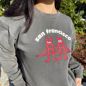 Golden Gate Bridge Crewneck, Black - The Kira Shop